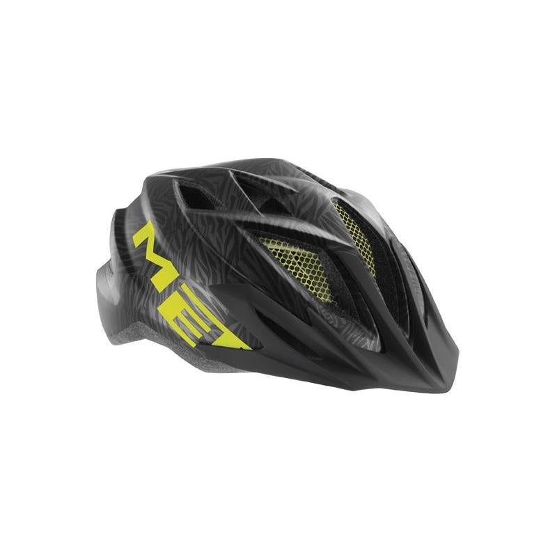 Helmet MET Crackerjack Black/Green 52-57 cm