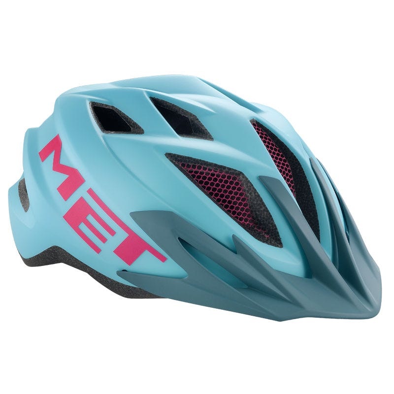 Helmet MET Crackerjack Light Blue/Magenta 52-57 cm