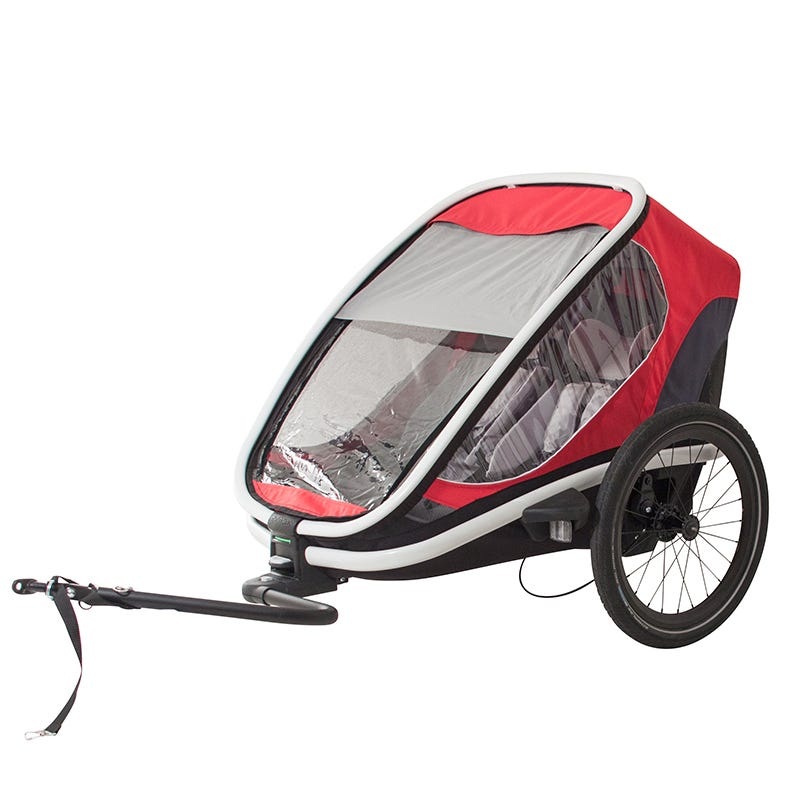 Hamax Outback Two Child Trailer Red/Grey/Black