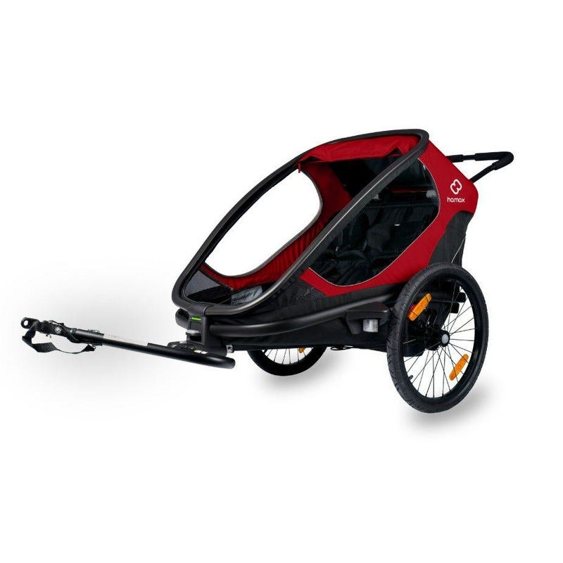 Hamax Outback Two Two Seat Child Trailer Black/Red