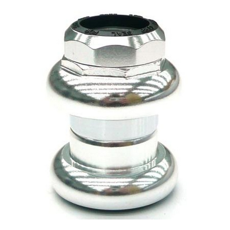 Headset 1 1/8 Caged Bearing Threaded Silver