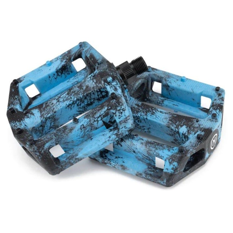 Mission Impulse BMX Pedals Black/Blue Splash