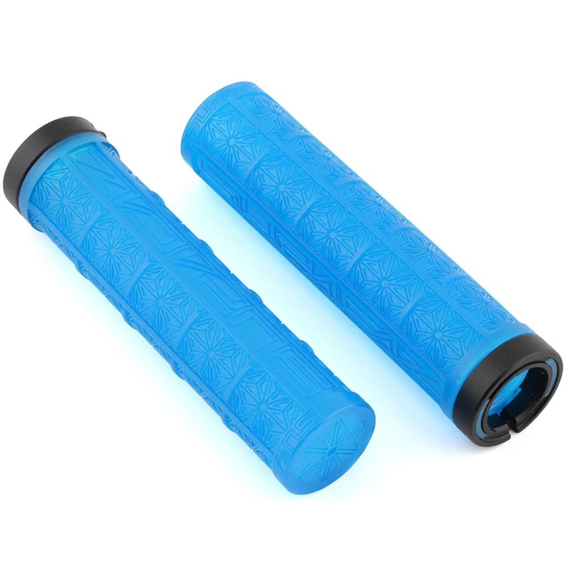 Supacaz Grizips grips - Neon blue clear