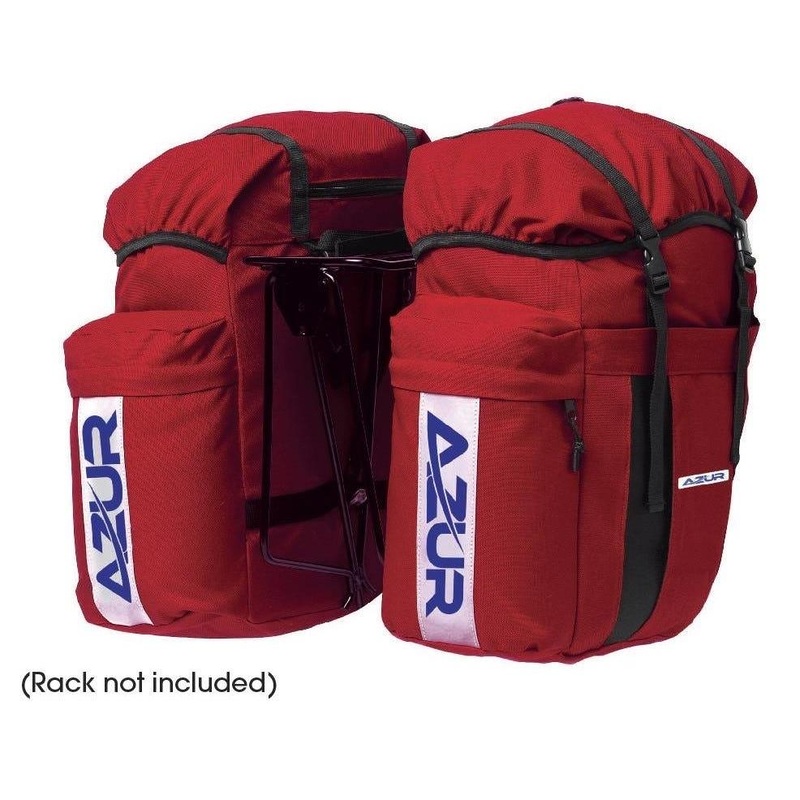 Azur Commuter Rear Pannier Bag Pair 48L Red