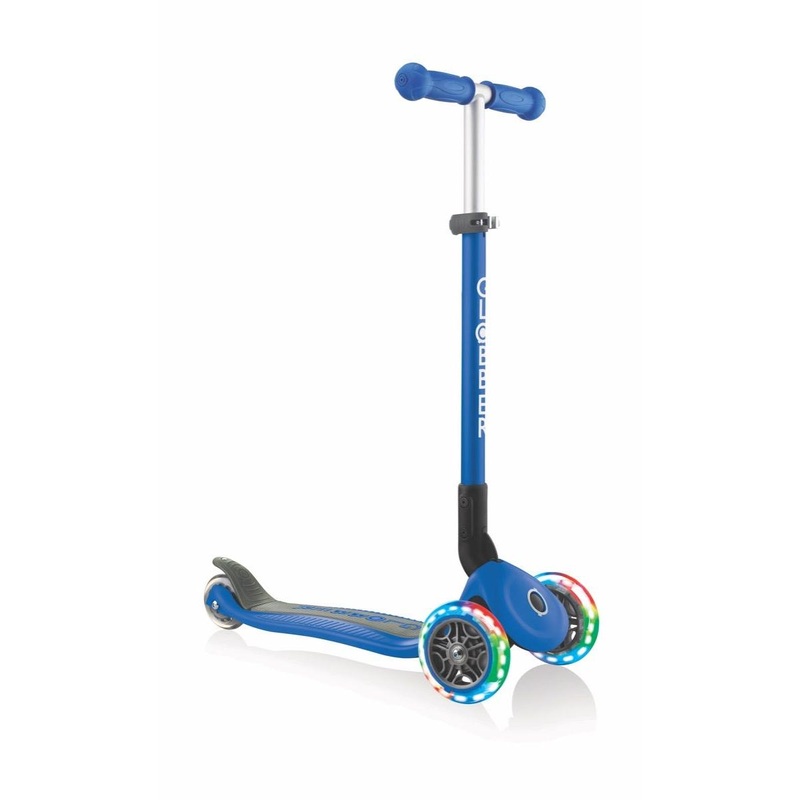 Globber Primo Foldable Lights Scooter Navy Blue