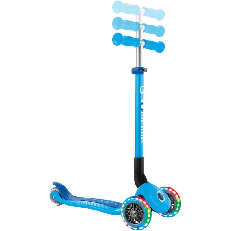 Globber Primo Foldable Lights Scooter Sky Blue/Navy Blue