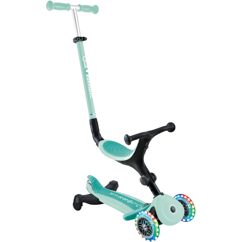 Globber Go Up Active Lights 360 3-Wheel Kids Scooter Mint/Dark Mint