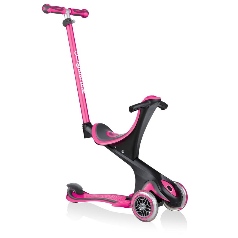 Globber Go Up Comfort 3 Wheel Kids Scooter Deep Pink