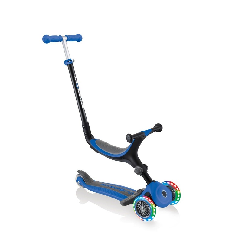 Globber Go Up Foldable Plus Lights 3-Wheel Kids Scooter Blue (Light Up Wheels)