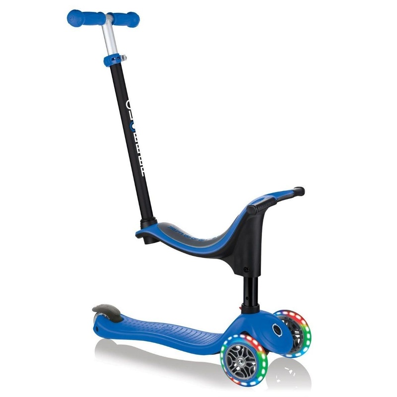 Globber Go Up Sporty Kids Scooter w/ Lights Blue