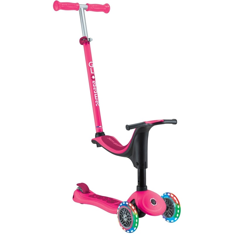 Globber Go Up Sporty Lights V2 Scooter Fuchsia/Dark Pink