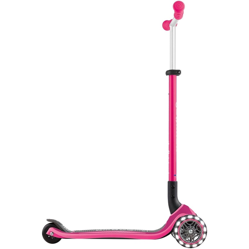 Globber Master w/ Lights 3-Wheel Kids Scooter Pink