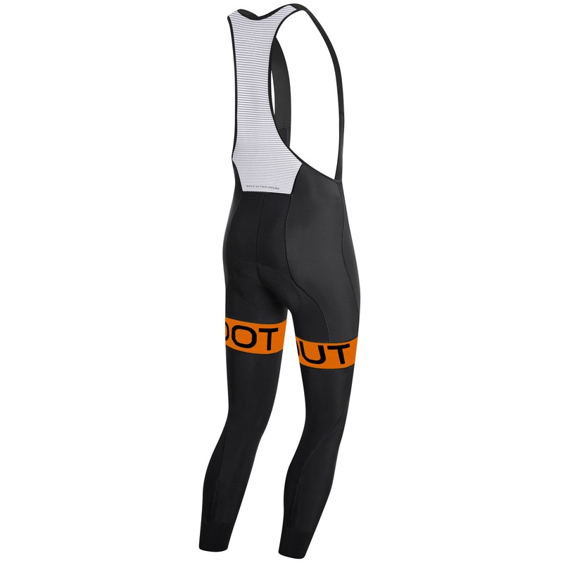 Dotout Stripe bib tight - Black orange