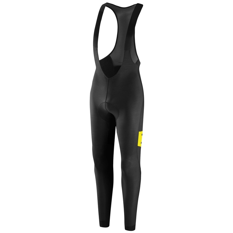Dotout Stripe bibtights - Yellow black