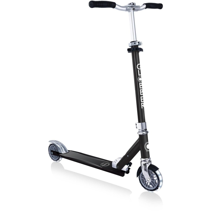 Globber Flow Element Kids Scooter with Light Up Wheels Black