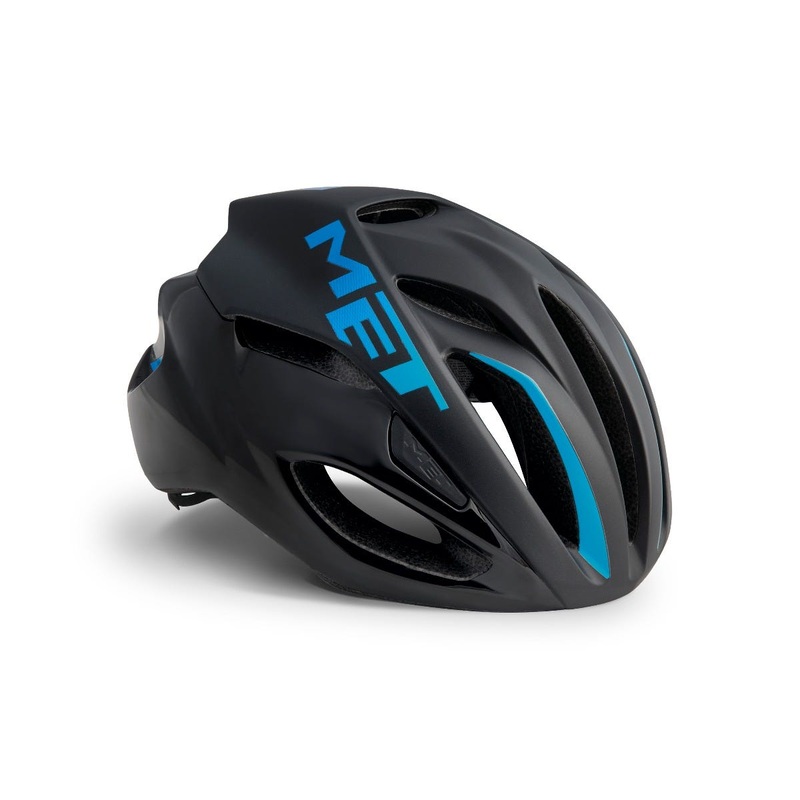 MET Rivale Helmet Black/Shaded Cyan/Matt Gloss