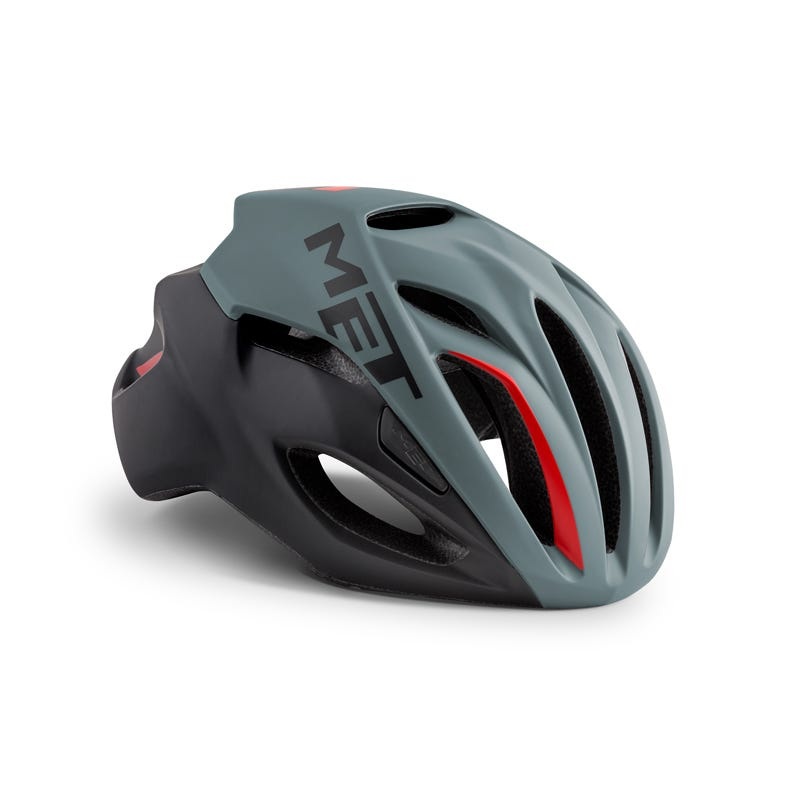 MET Rivale Helmet Gray/Black/Red