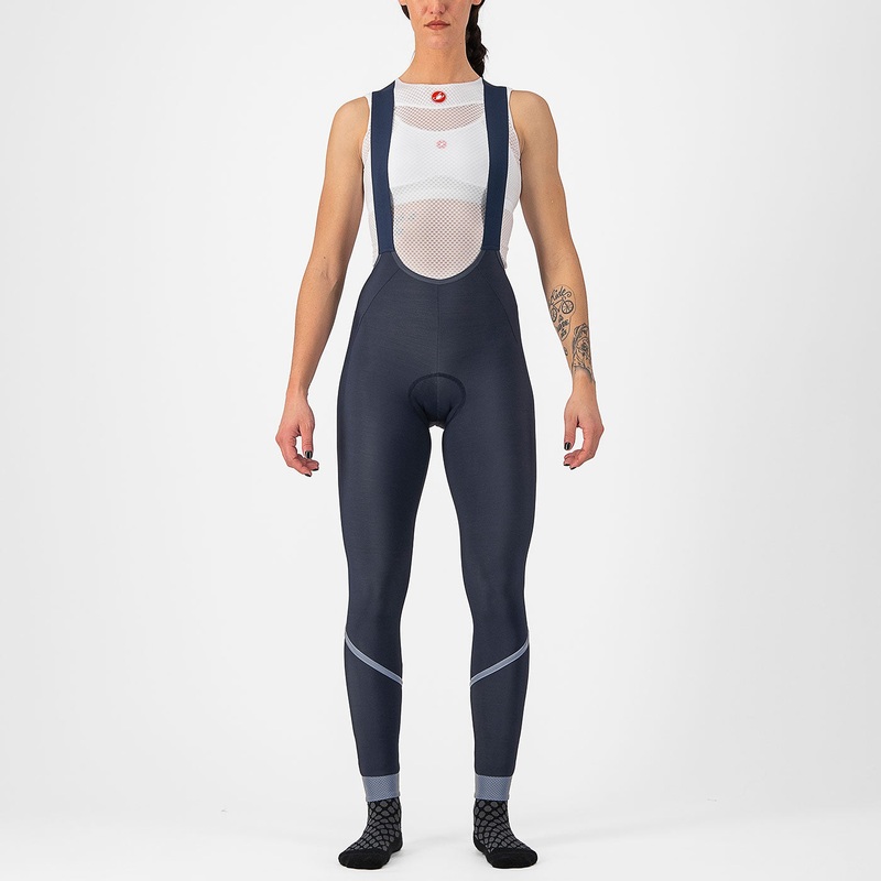 Castelli Velocissima DT women bib tight - Blue