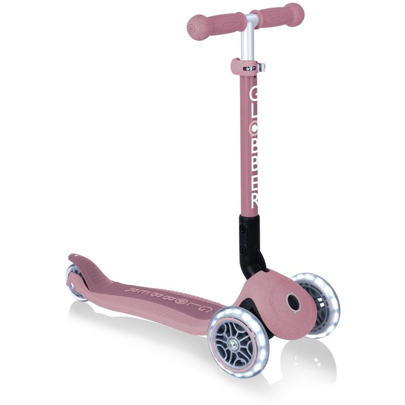 Globber Ecologic Junior Foldable Scooter Lights Berry