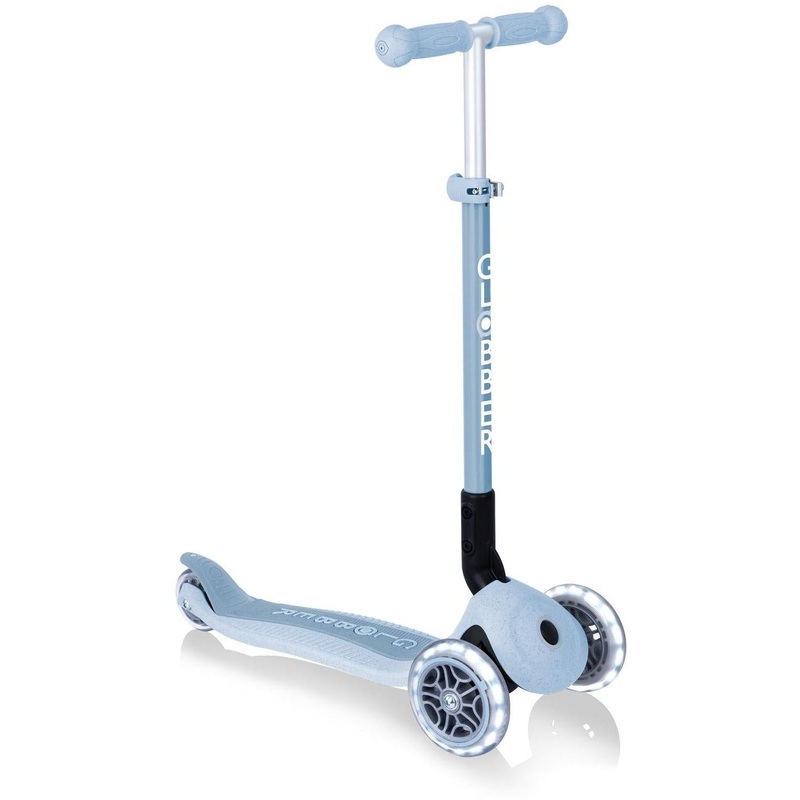 Globber Ecologic Primo Foldable Scooter With Lights Blueberry