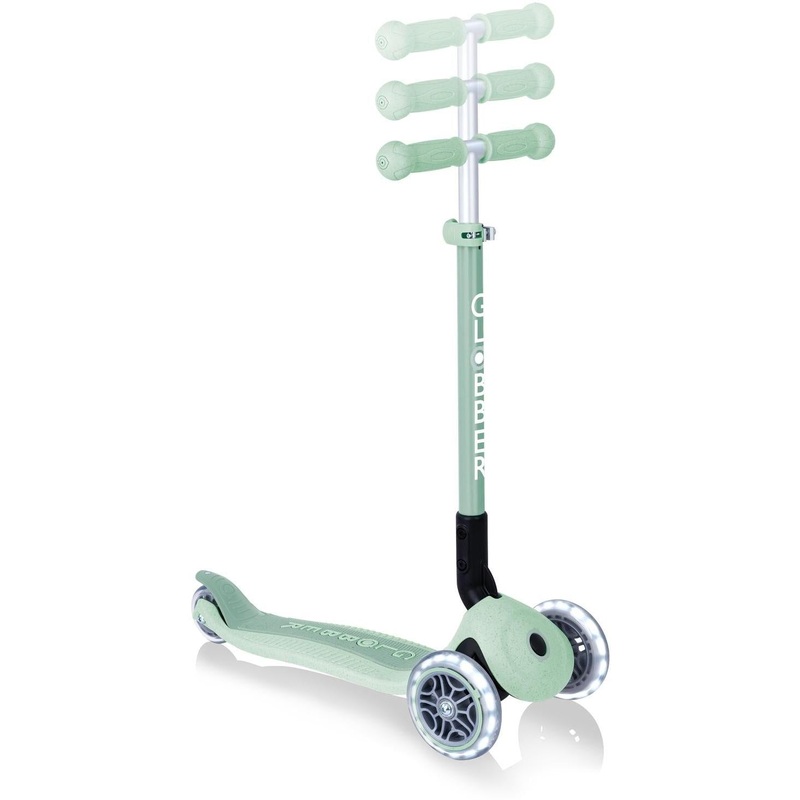 Globber Ecologic Primo Foldable Scooter With Lights Pistachio