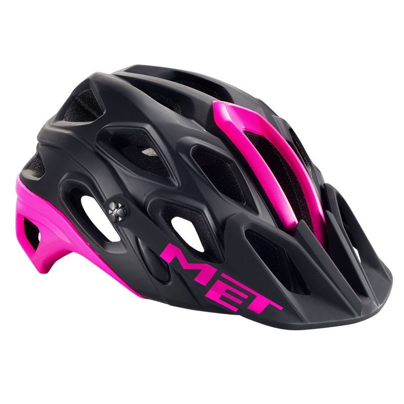 MET Lupo Helmet Black/Pink 54-58cm
