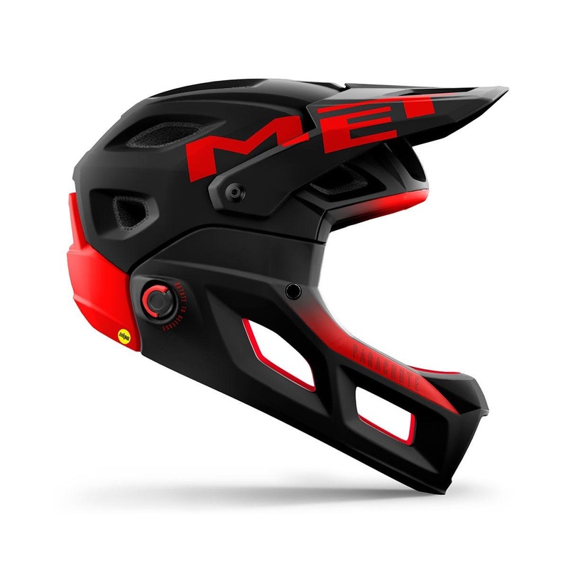 MET Parachute MCR Fullface Helmet Black/Red