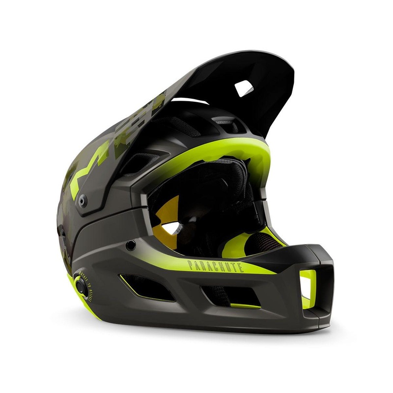 MET Parachute MCR Fullface Helmet Camo/Lime Green