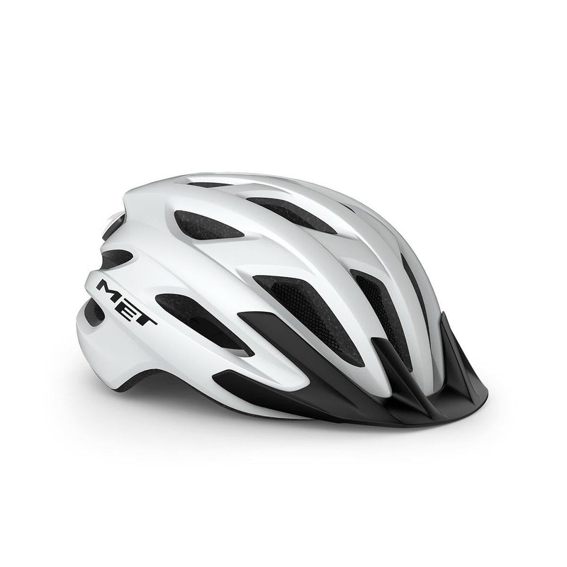 Met Crossover Helmet White Matte with LIGHT