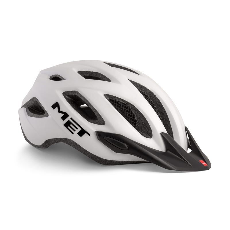 MET Crossover Helmet White with LIGHT