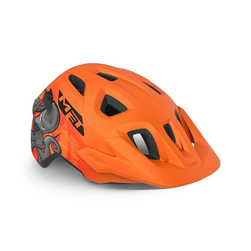 MET Eldar Youth Helmet Orange Octopus/Matt 52-57cm