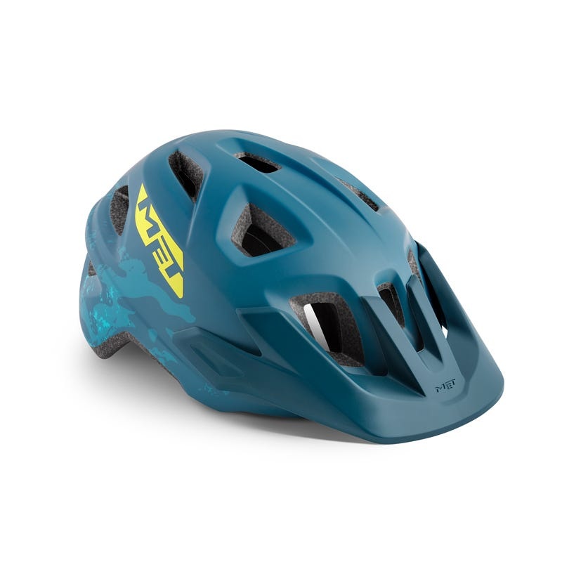 MET Eldar Youth Helmet Petrol Blue/Camo Matt 52-57cm