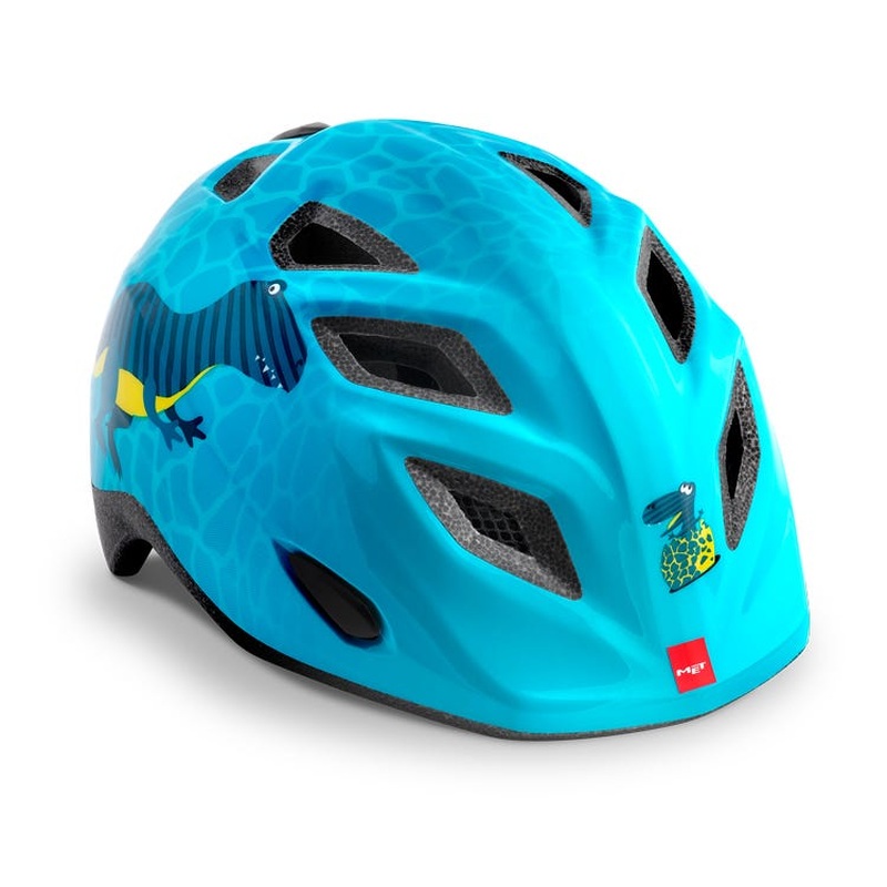 MET Genio Kids Helmet Blue Dinosaurs