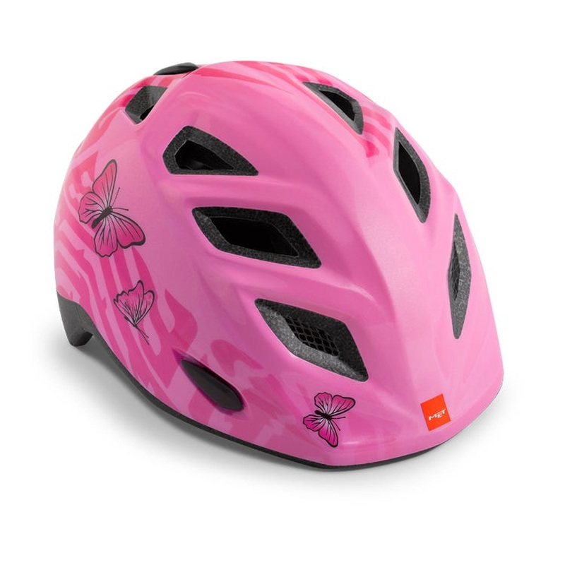 MET Genio Kids Helmet Pink Butterflies 52-57cm