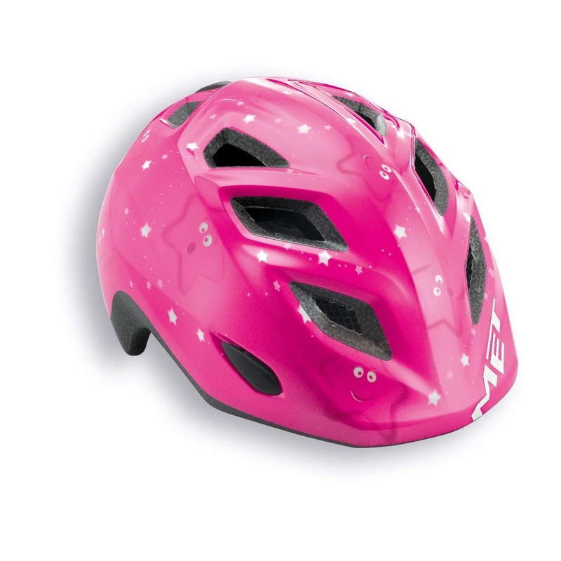 MET Genio Kids Helmet Pink Stars 52-57cm