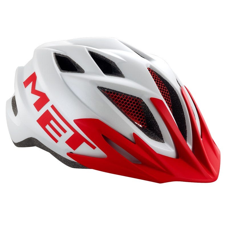 MET Crackerjack Helmet White/Red