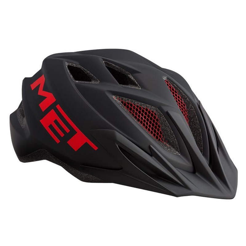 MET Crackerjack Youth Helmet Black/Red 52-57 cm