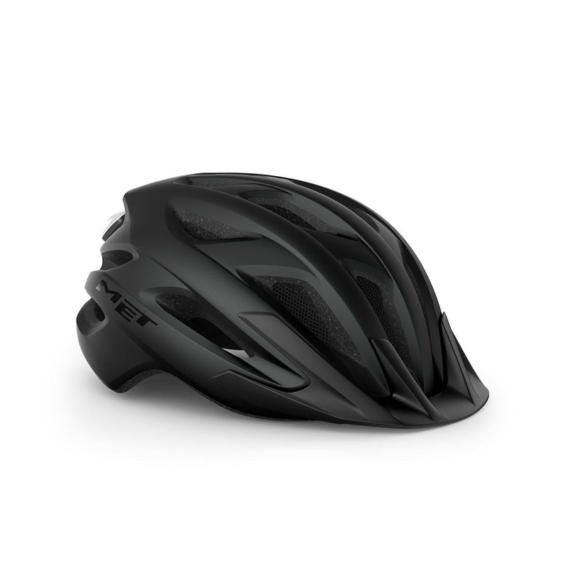 Met Crossover Helmet Black Matte with LIGHT