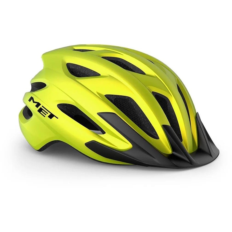 Met Crossover Helmet Lime Yellow Metallic