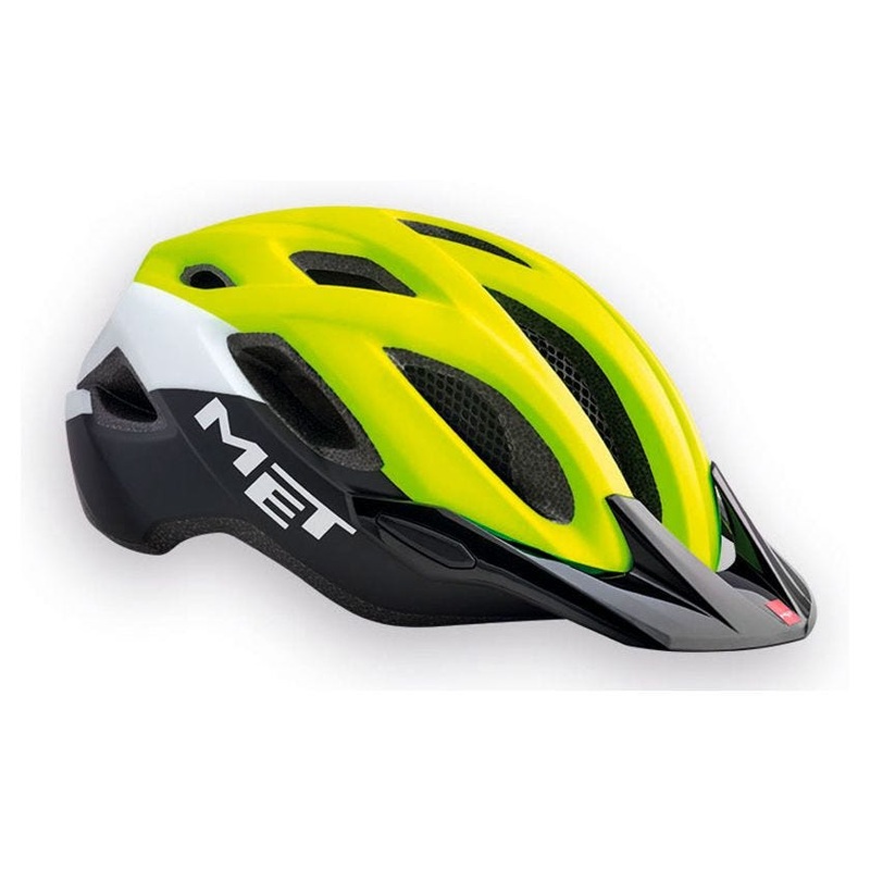 MET Crossover Helmet Safety Yellow/White/Blk
