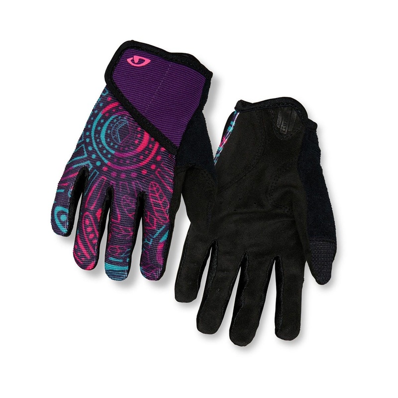 Giro DND Full Finger Youth Gloves Purple Blossom