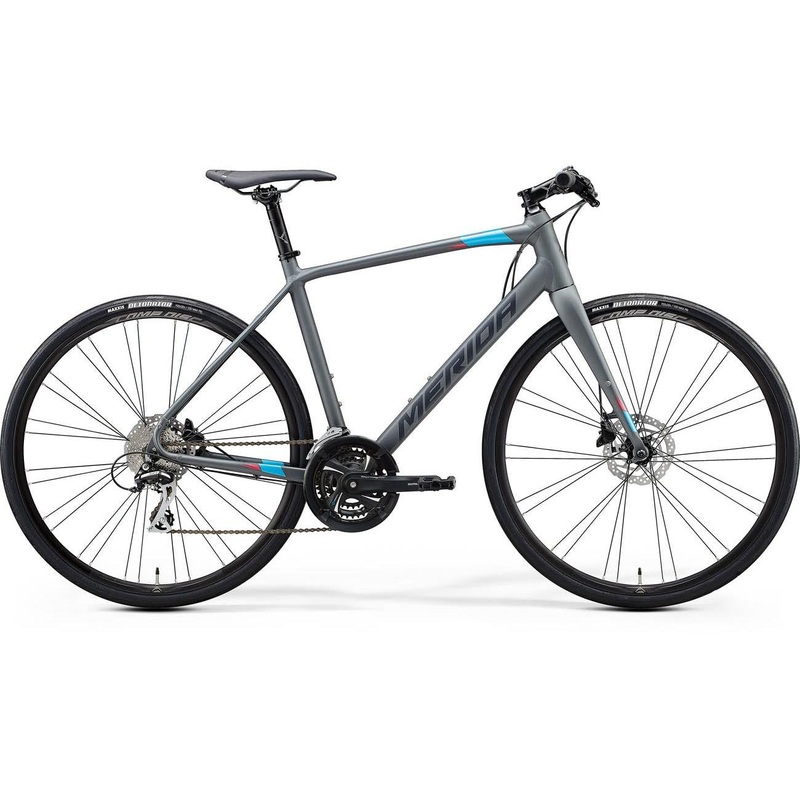 Merida Speeder 100 Flat Bar Road Bike Matt Cool Grey/Blue/Red