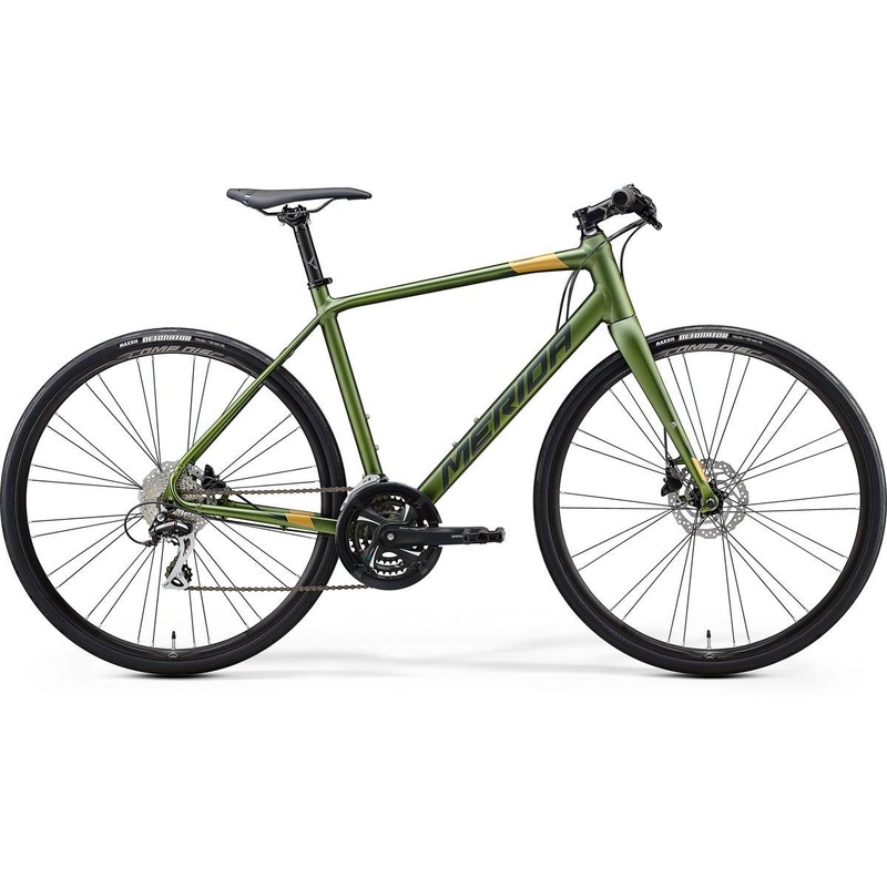 Merida Speeder 100 Flat Bar Road Bike Matt Fog Green/Dark Green/Gold (2020)