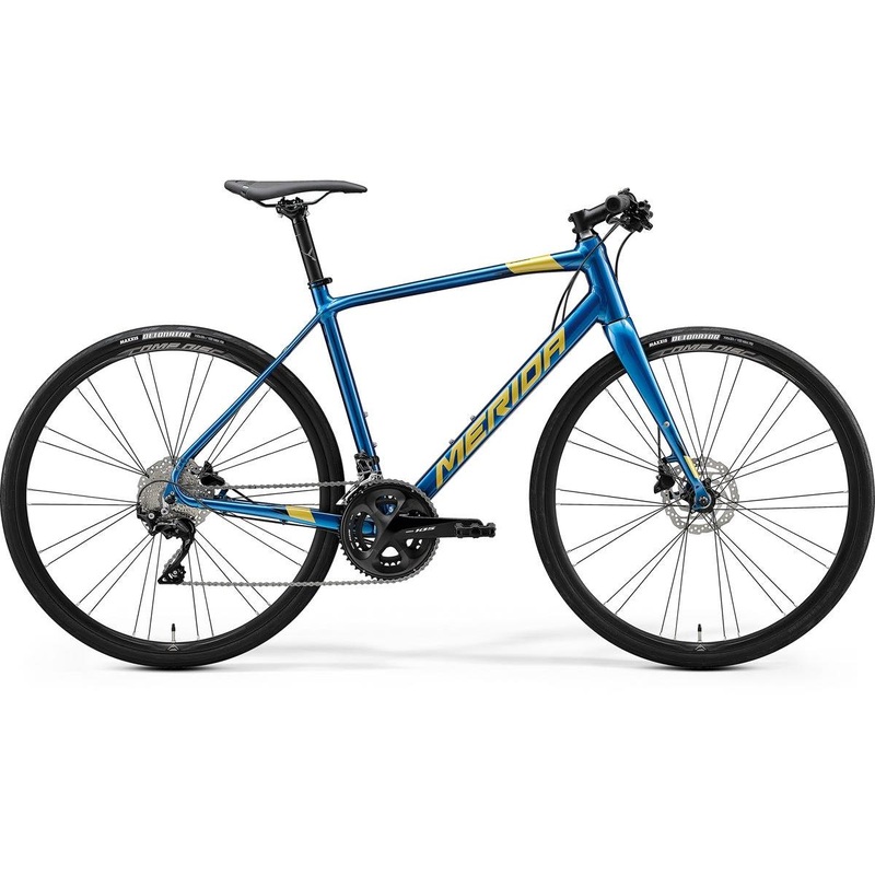 Merida Speeder 400 Flat Bar Road Bike Silk Ocean Blue/Gold/Black (2020)