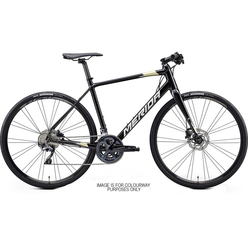 Merida Speeder 900 Flat Bar Road Bike Metallic Black/Silver/Gold