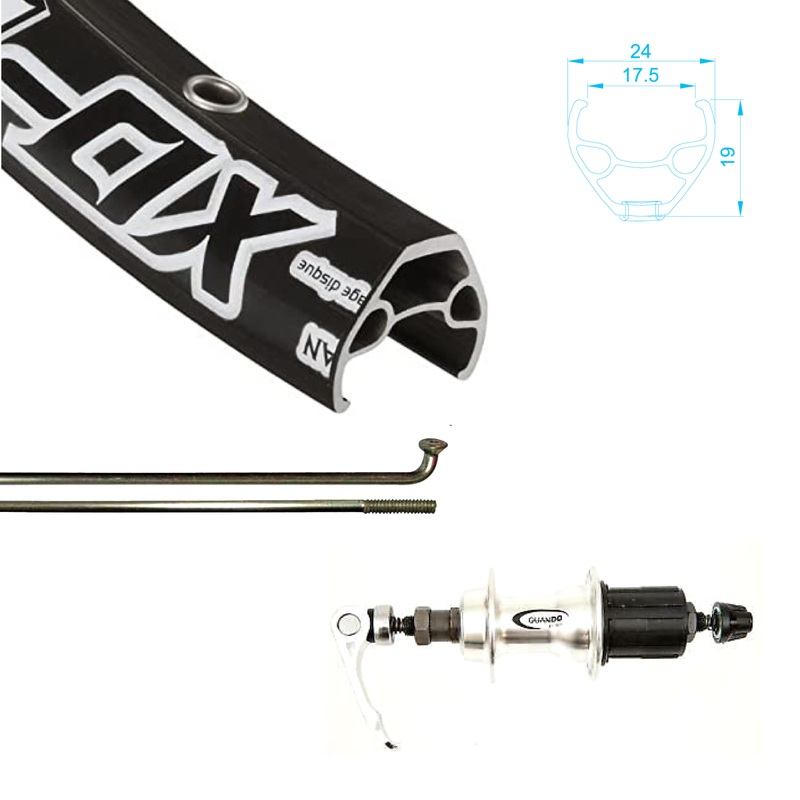 Alex Rim 26" XD-Lite with Joytech Hub, 8,9,10 Speed Cassette Compatible,Quick Release