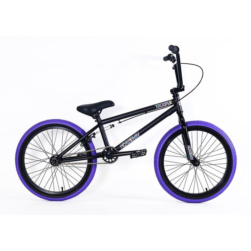 Academy Trooper 19.5 Inch BMX Bike Matte Black/Purple (2018)