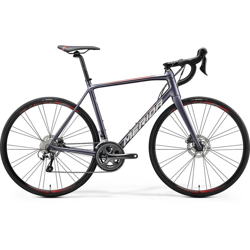 Merida Scultura Disc 300 Road Bike Silk Anthracite/Race Red (2020)