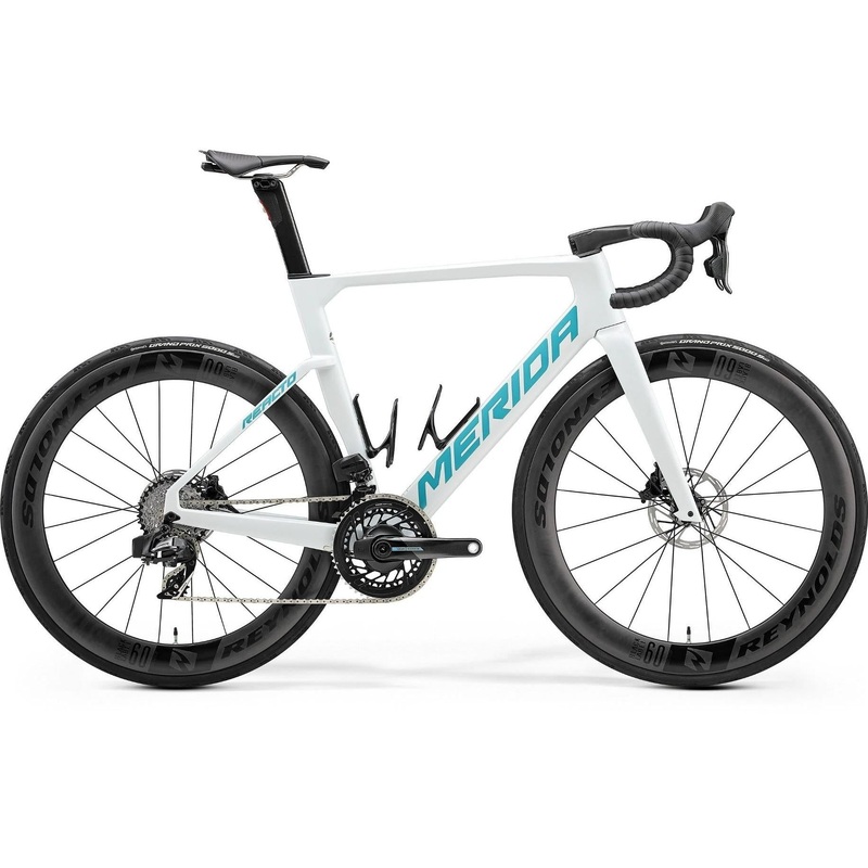 Merida Reacto 9000 Drop Bar Road Bike Pearl White/Silver-Teal