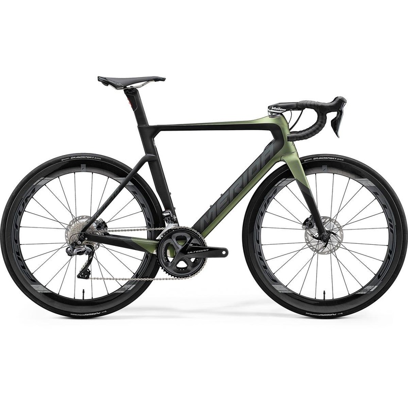 Merida Reacto Disc 8000 E Road Bike Silk Fog Green/Black (2020)
